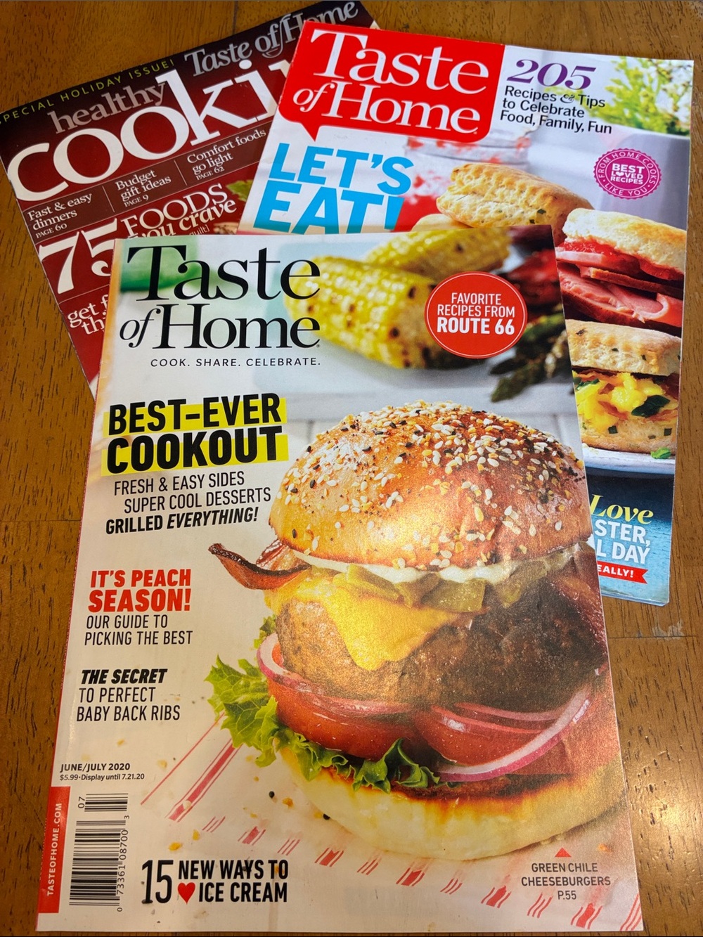 Lot of three Taste of Home cooking magazines